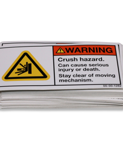 Aufkleber ISO 3864-2: Crush hazard. Can cause serious ...